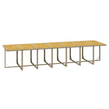 19 Piece Garden Dining Set with Cushions Beige Poly Rattan - Close-Up Angle