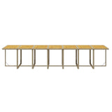 19 Piece Garden Dining Set with Cushions Beige Poly Rattan