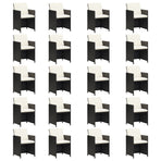 21 Piece Garden Dining Set with Cushions Black Poly Rattan
