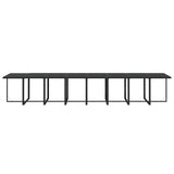 21 Piece Garden Dining Set with Cushions Black Poly Rattan - Extra Image