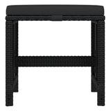 21 Piece Garden Dining Set with Cushions Black Poly Rattan