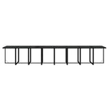 21 Piece Garden Dining Set with Cushions Black Poly Rattan - Extra Image