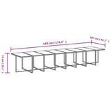 17 Piece Garden Dining Set with Cushions Grey Poly Rattan
