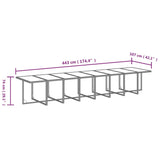 21 Piece Garden Dining Set with Cushions Grey Poly Rattan - Extra Image