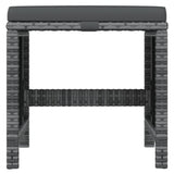 21 Piece Garden Dining Set with Cushions Grey Poly Rattan - Extra Image