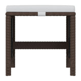 21 Piece Garden Dining Set with Cushions Brown Poly Rattan
