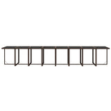 21 Piece Garden Dining Set with Cushions Brown Poly Rattan - Extra Image