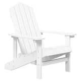 Garden Adirondack Chairs 2 pcs HDPE White - Side View