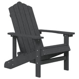 Garden Adirondack Chairs 2 pcs HDPE Anthracite - Side View