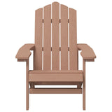 Garden Adirondack Chairs 2 pcs HDPE Brown - Top-Down View