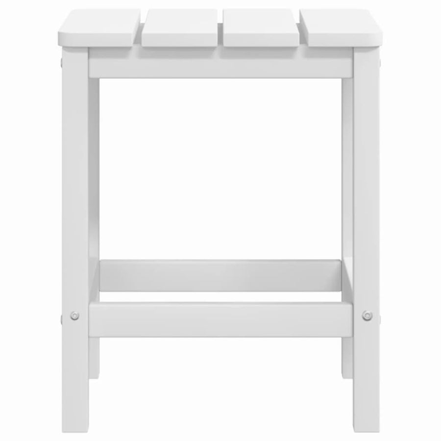 Garden Adirondack Chair with Table HDPE White