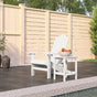 Garden Adirondack Chair with Table HDPE White