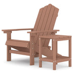 Garden Adirondack Chair with Table HDPE Brown