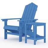 Garden Adirondack Chair with Table HDPE Aqua Blue