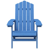 Garden Adirondack Chair with Table HDPE Aqua Blue - Top-Down View