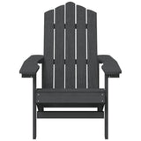 Garden Adirondack Chairs with Table HDPE Anthracite - Top-Down View