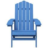 Garden Adirondack Chairs with Table HDPE Aqua Blue - Top-Down View