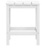 Garden Adirondack Chair with Footstool & Table HDPE White