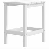Garden Adirondack Chairs with Footstool & Table HDPE White - 45-Degree Angle