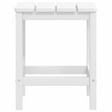 Garden Adirondack Chairs with Footstool & Table HDPE White