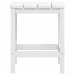 Garden Adirondack Chairs with Footstool & Table HDPE White