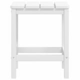 Garden Adirondack Chairs with Footstool & Table HDPE White - Rear View