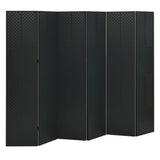 6-Panel Room Dividers 2 pcs Black 240x180 cm Steel - Front View
