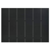 6-Panel Room Dividers 2 pcs Black 240x180 cm Steel - Top-Down View