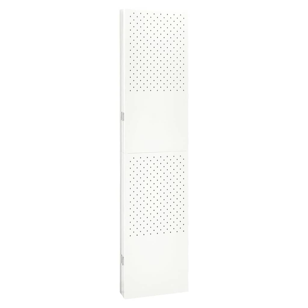 6-Panel Room Dividers 2 pcs White 240x180 cm Steel