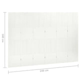 6-Panel Room Dividers 2 pcs White 240x180 cm Steel