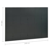 6-Panel Room Dividers 2 pcs Anthracite 240x180 cm Steel - Close-Up Angle