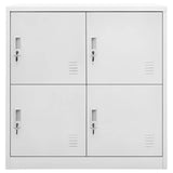Locker Cabinets 2 pcs Light Grey 90x45x92.5 cm Steel