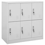 Locker Cabinets 2 pcs Light Grey 90x45x92,5 cm Steel