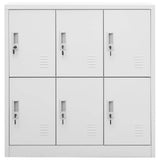 Locker Cabinets 2 pcs Light Grey 90x45x92.5 cm Steel - Side View