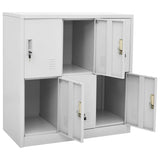 Locker Cabinets 2 pcs Light Grey 90x45x92.5 cm Steel - Rear View
