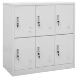Locker Cabinets 5 pcs Light Grey 90x45x92.5 cm Steel
