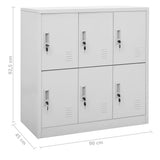 Locker Cabinets 5 pcs Light Grey 90x45x92.5 cm Steel - Extra Image