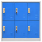 Locker Cabinets 5 pcs Light Grey and Blue 90x45x92,5 cm Steel