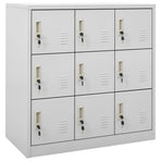 Locker Cabinets 2 pcs Light Grey 90x45x92,5 cm Steel