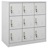 Locker Cabinets 2 pcs Light Grey 90x45x92.5 cm Steel - Front View
