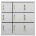 Locker Cabinets 2 pcs Light Grey 90x45x92,5 cm Steel