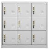 Locker Cabinets 2 pcs Light Grey 90x45x92.5 cm Steel - Side View