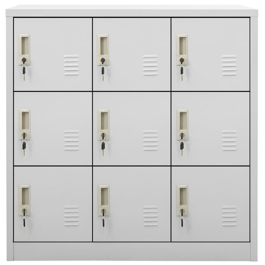 Locker Cabinets 2 pcs Light Grey 90x45x92,5 cm Steel