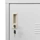 Locker Cabinets 2 pcs Light Grey 90x45x92.5 cm Steel - Close-Up Angle