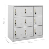 Locker Cabinets 2 pcs Light Grey 90x45x92.5 cm Steel - Extra Image