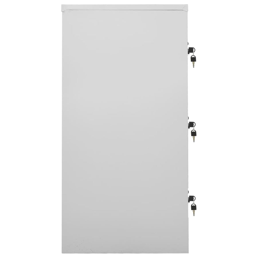 Locker Cabinets 2 pcs Light Grey and Blue 90x45x92,5 cm Steel