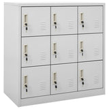 Locker Cabinets 5 pcs Light Grey 90x45x92.5 cm Steel - Front View