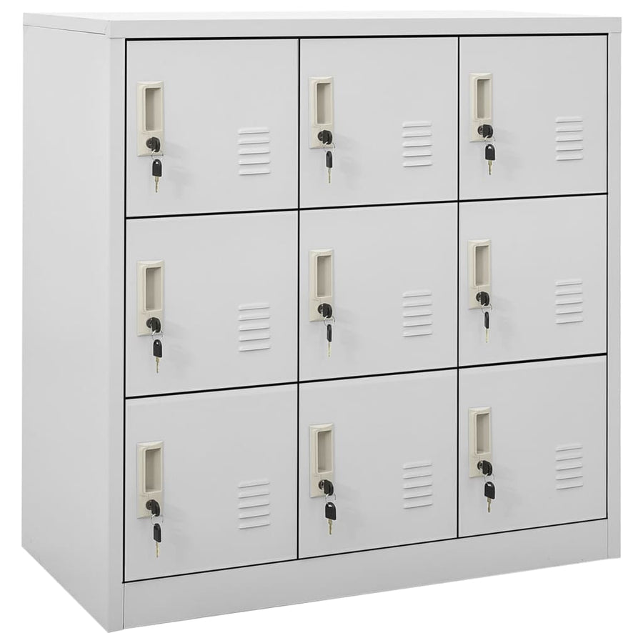 Locker Cabinets 5 pcs Light Grey 90x45x92,5 cm Steel