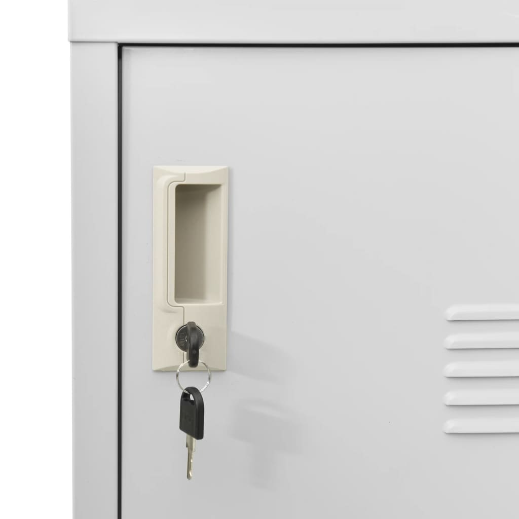 Locker Cabinets 5 pcs Light Grey 90x45x92.5 cm Steel
