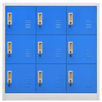 Locker Cabinets 5 pcs Light Grey and Blue 90x45x92,5 cm Steel
